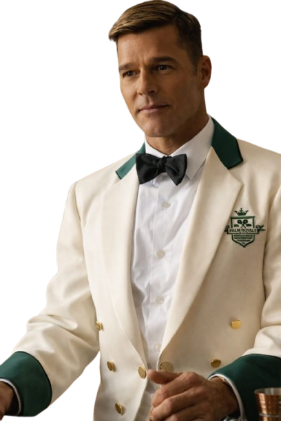 Ricky Martin Palm Royale White Crop Blazer - Image 5